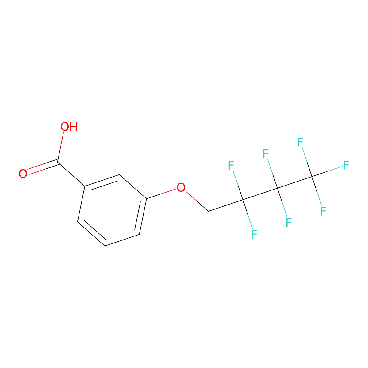 3-(2,2,3,3,4,4,4-Heptafluorobutoxy)benzoic acid molecular structure, CAS 1427024-33-6