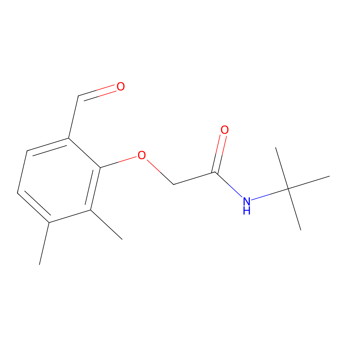 N-(tert-Butyl)-2-(6-formyl-2,3-dimethylphenoxy)acetamide molecular structure, CAS 1427024-41-6