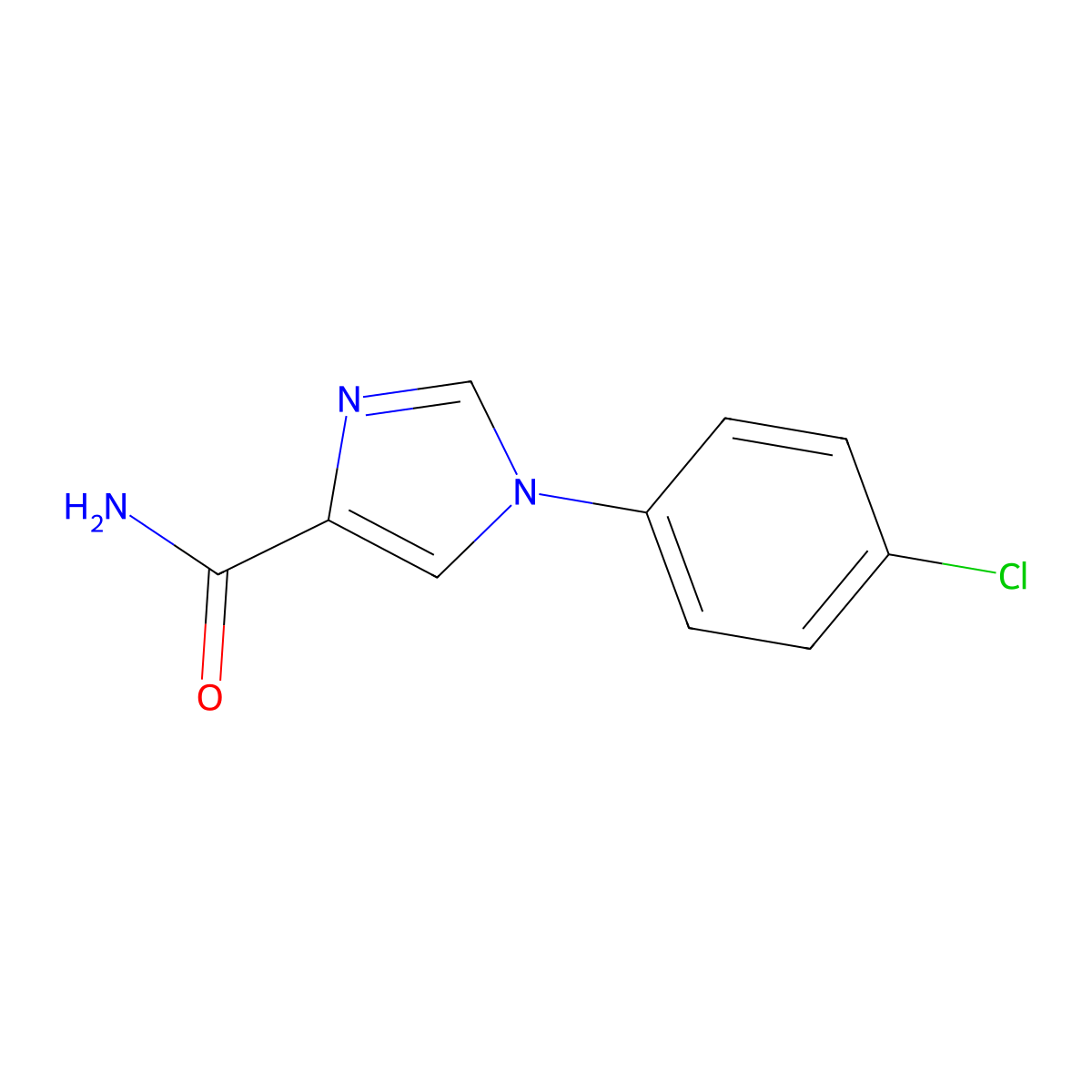1-(4-Chlorophenyl)-1H-imidazole-4-carboxamide molecular structure, CAS 1427024-46-1