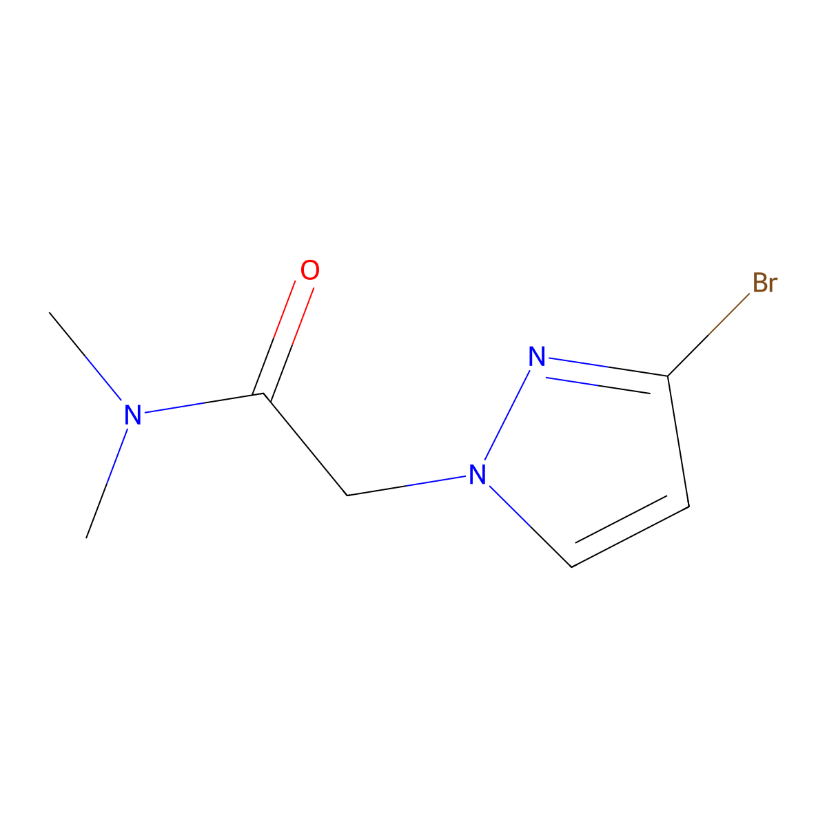 2-(3-Bromo-1H-pyrazol-1-yl)-N,N-dimethylacetamide molecular structure, CAS 1427024-60-9