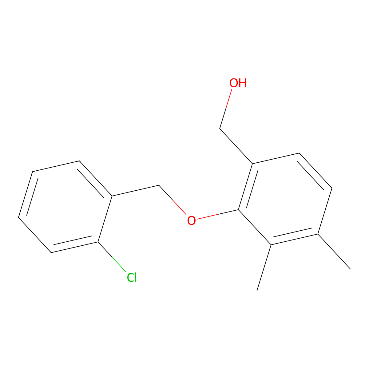 [2-(2-Chloro-benzyloxy)-3,4-dimethyl-phenyl]-methanol molecular structure, CAS 1427024-62-1