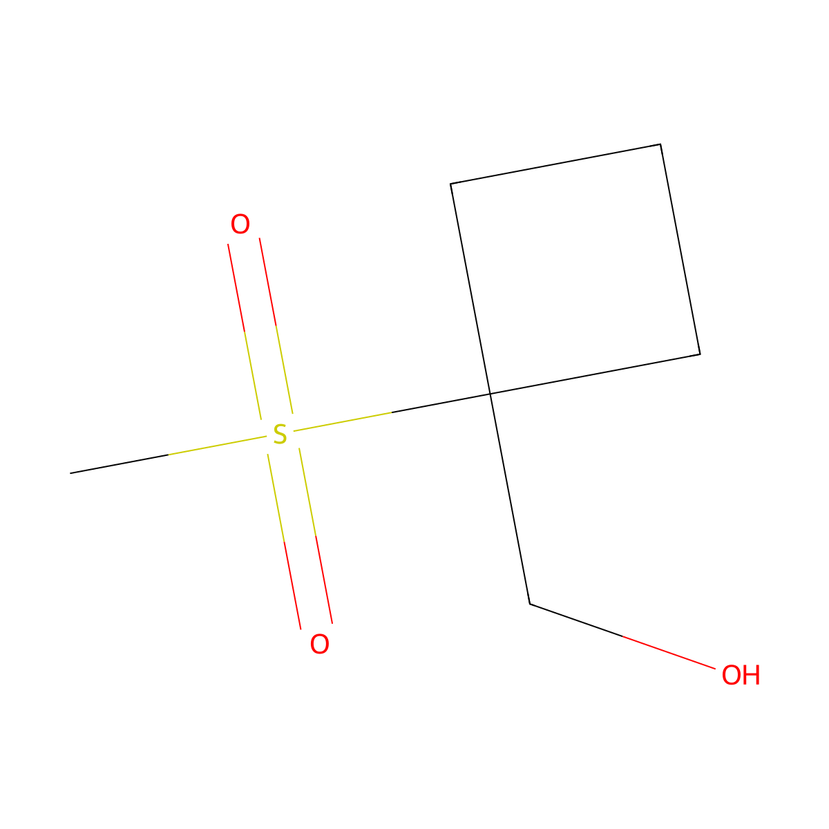 (1-Methanesulfonylcyclobutyl)methanol molecular structure, CAS 1427024-72-3