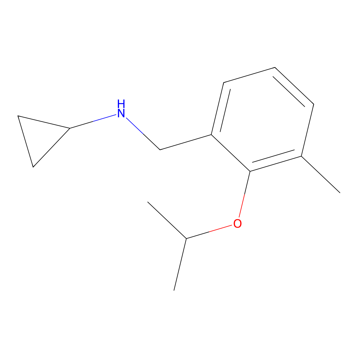 N-(2-Isopropoxy-3-methylbenzyl)cyclopropanamine molecular structure, CAS 1427024-86-9