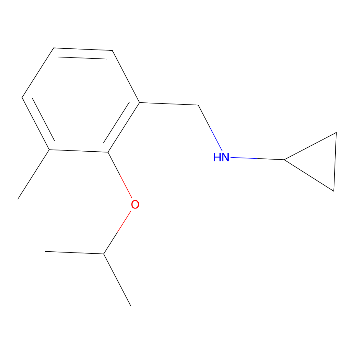 N-(2-Isopropoxy-3-methylbenzyl)cyclopropanamine molecular structure, CAS 1427024-86-9