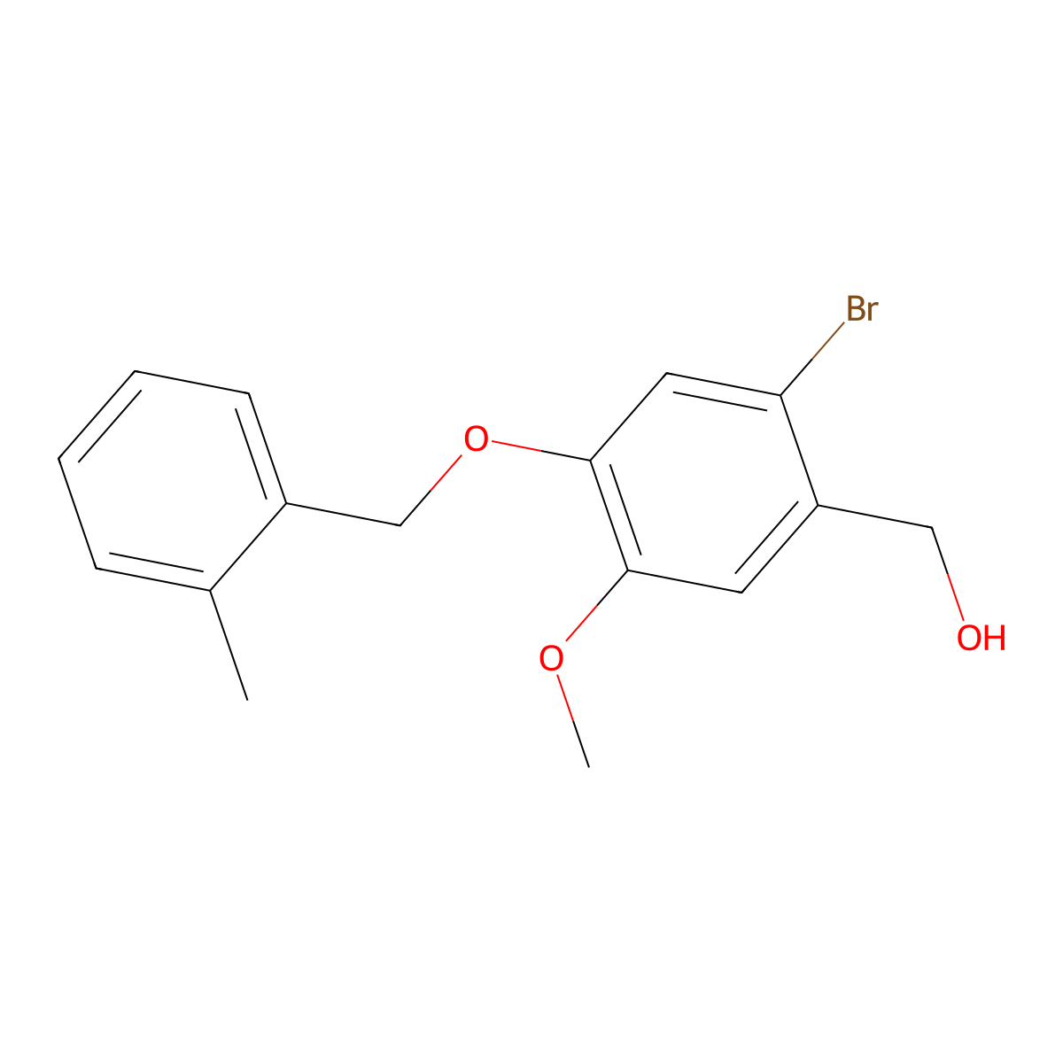 [2-Bromo-5-methoxy-4-(2-methyl-benzyloxy)-phenyl]-methanol molecular structure, CAS 1427026-77-4