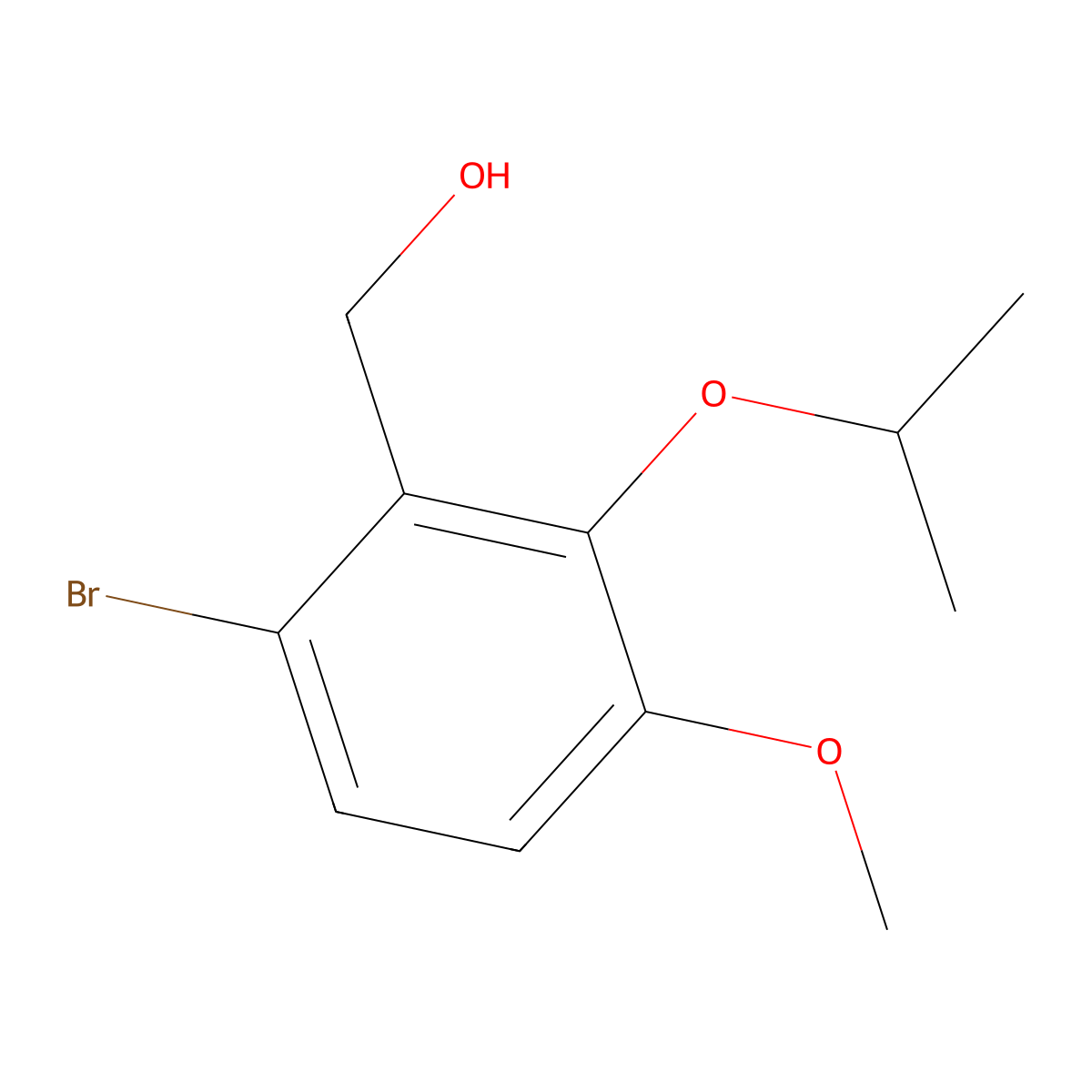 (6-Bromo-2-isopropoxy-3-methoxyphenyl)methanol molecular structure, CAS 1427026-79-6