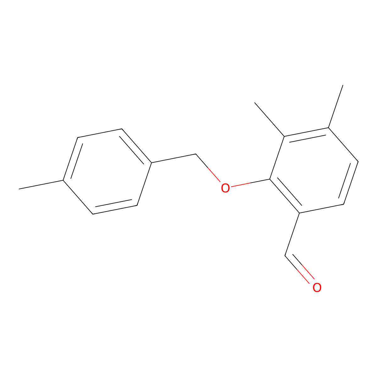 3,4-Dimethyl-2-((4-methylbenzyl)oxy)benzaldehyde molecular structure, CAS 1427026-82-1