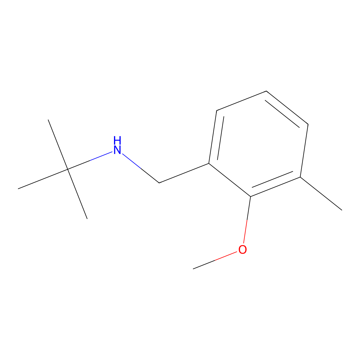 tert-Butyl-(2-methoxy-3-methyl-benzyl)-amine molecular structure, CAS 1427026-87-6