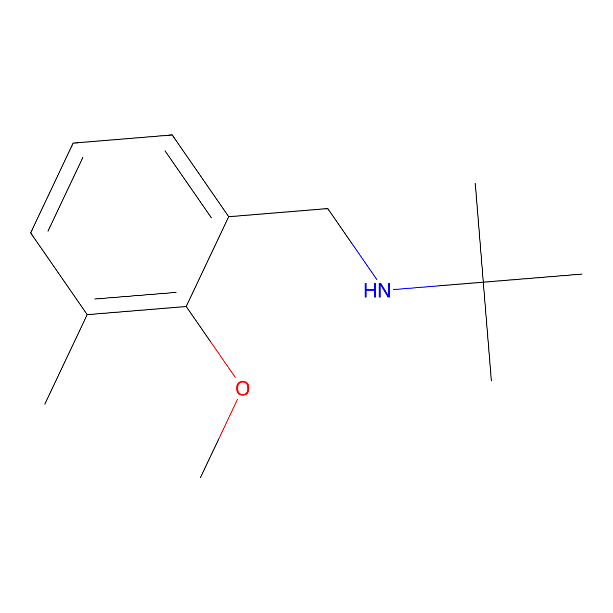 tert-Butyl-(2-methoxy-3-methyl-benzyl)-amine molecular structure, CAS 1427026-87-6