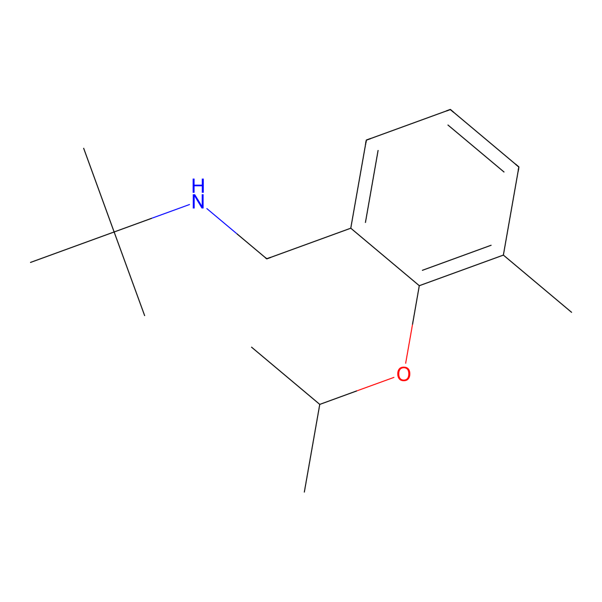 tert-Butyl-(2-isopropoxy-3-methyl-benzyl)-amine molecular structure, CAS 1427026-92-3