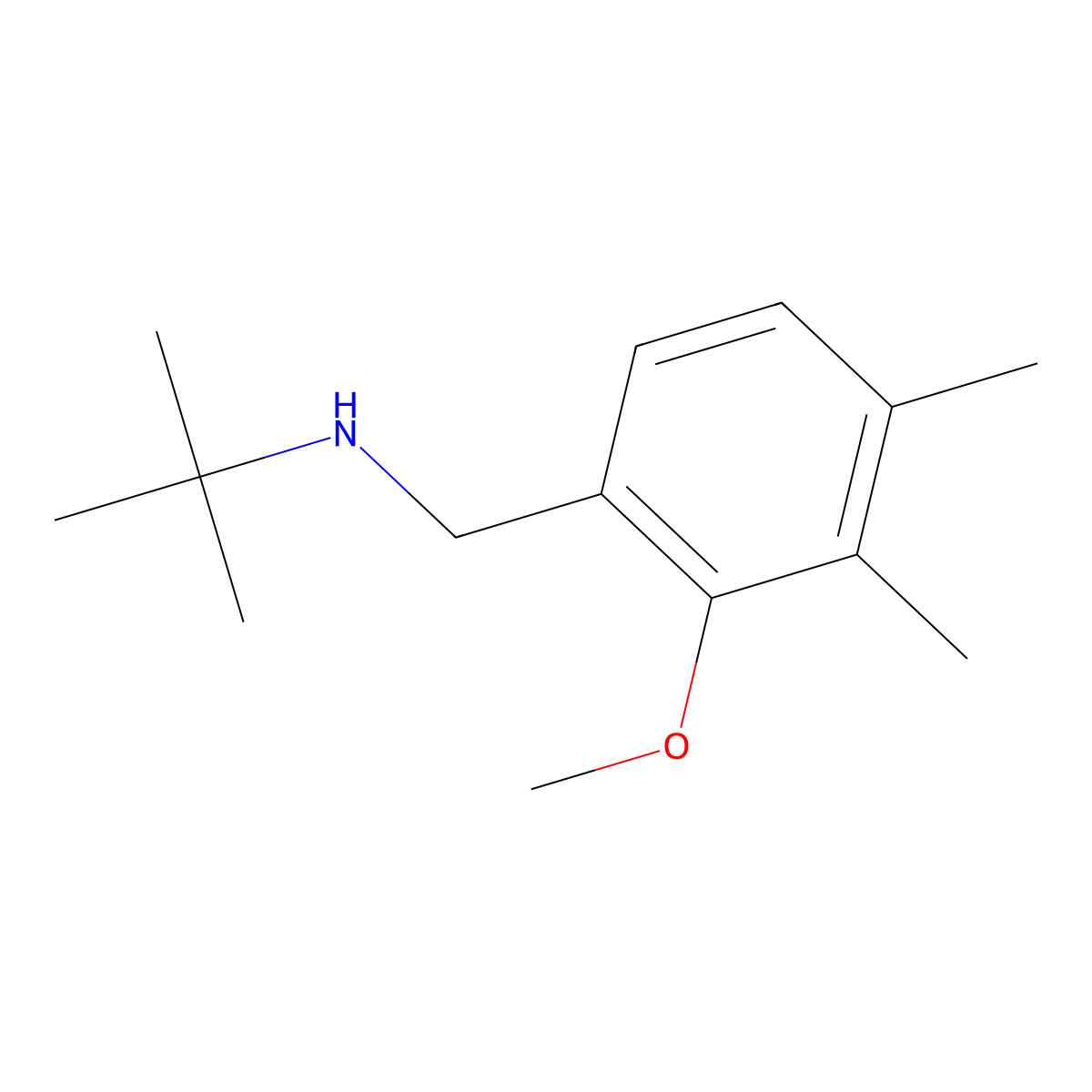 N-(2-Methoxy-3,4-dimethylbenzyl)-2-methylpropan-2-amine molecular structure, CAS 1427026-93-4