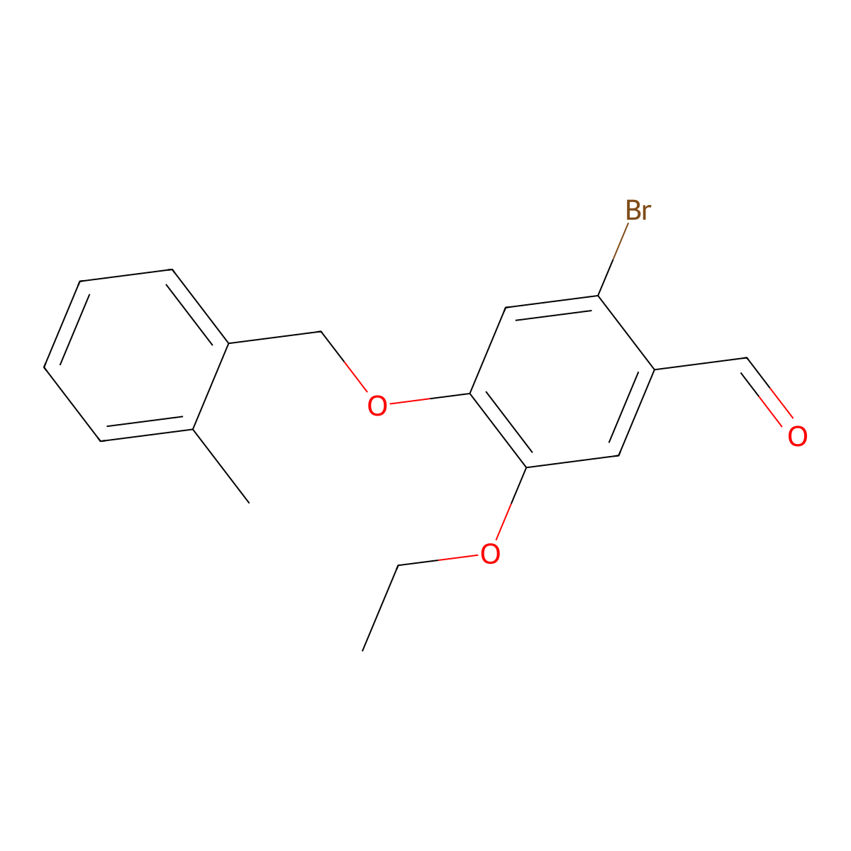 2-Bromo-5-ethoxy-4-(2-methyl-benzyloxy)-benzaldehyde molecular structure, CAS 1427027-03-9