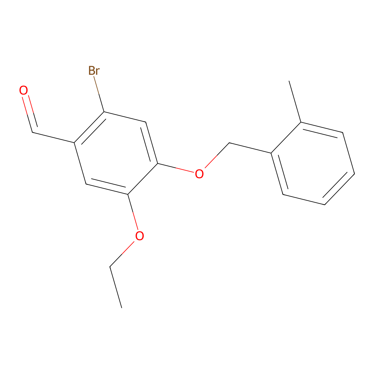 2-Bromo-5-ethoxy-4-(2-methyl-benzyloxy)-benzaldehyde molecular structure, CAS 1427027-03-9