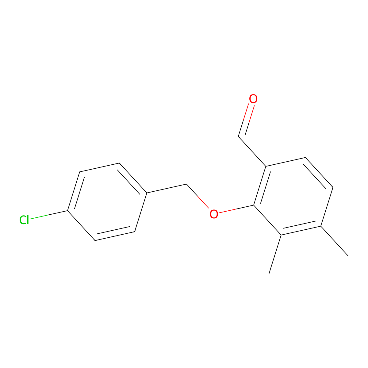 2-((4-Chlorobenzyl)oxy)-3,4-dimethylbenzaldehyde molecular structure, CAS 1427027-25-5