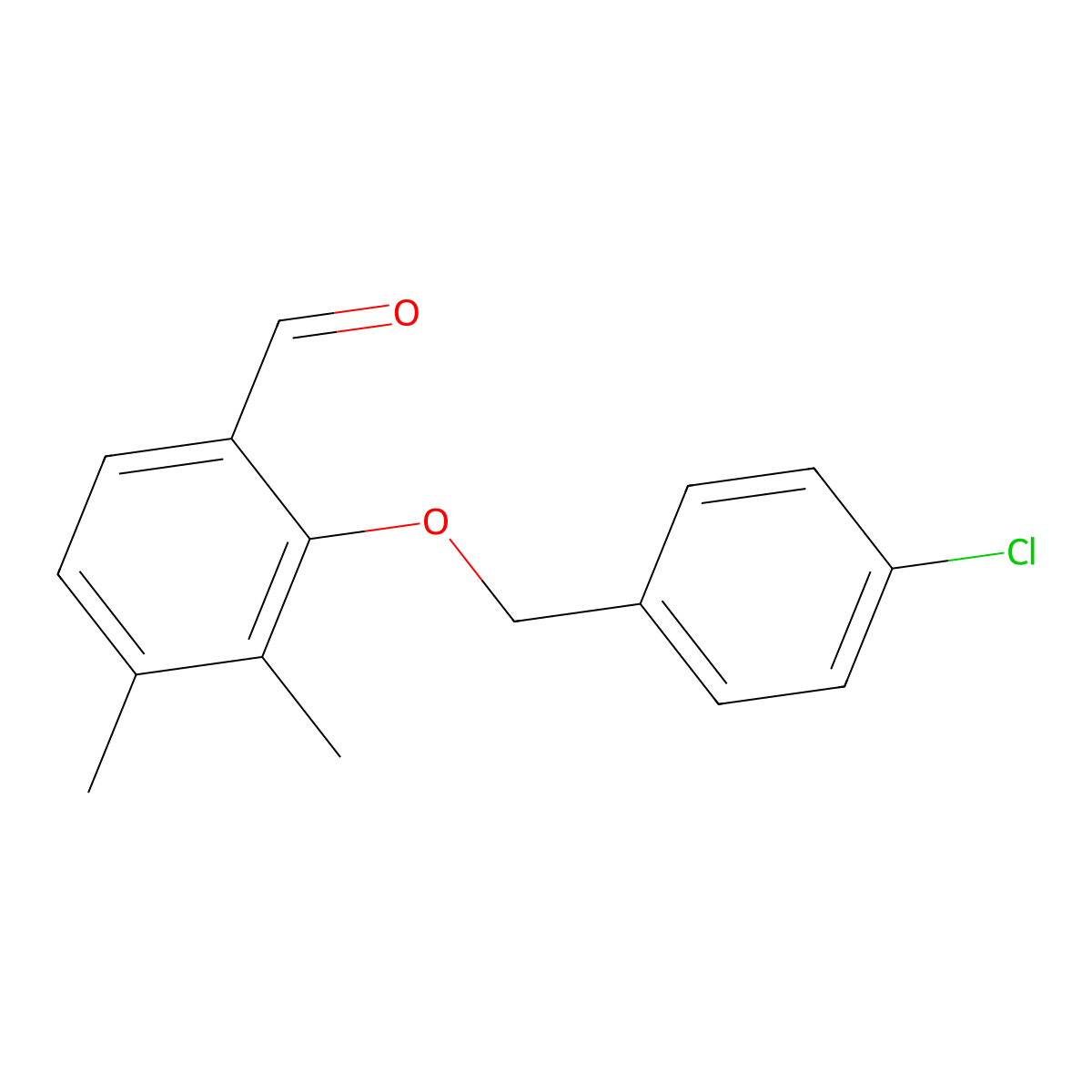 2-((4-Chlorobenzyl)oxy)-3,4-dimethylbenzaldehyde molecular structure, CAS 1427027-25-5