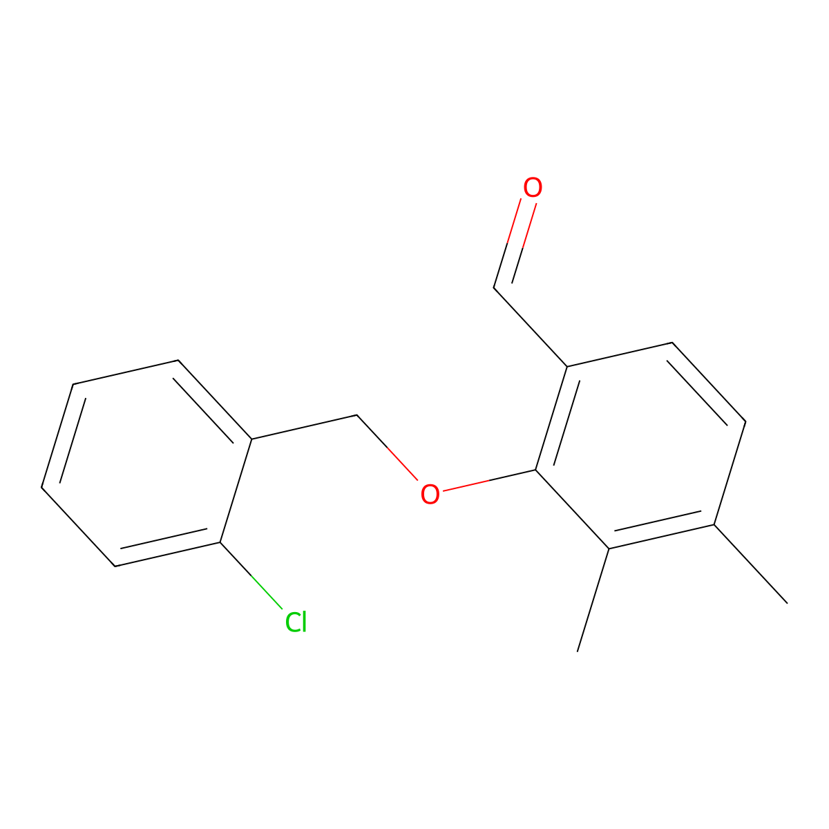 2-((2-Chlorobenzyl)oxy)-3,4-dimethylbenzaldehyde molecular structure, CAS 1427027-26-6