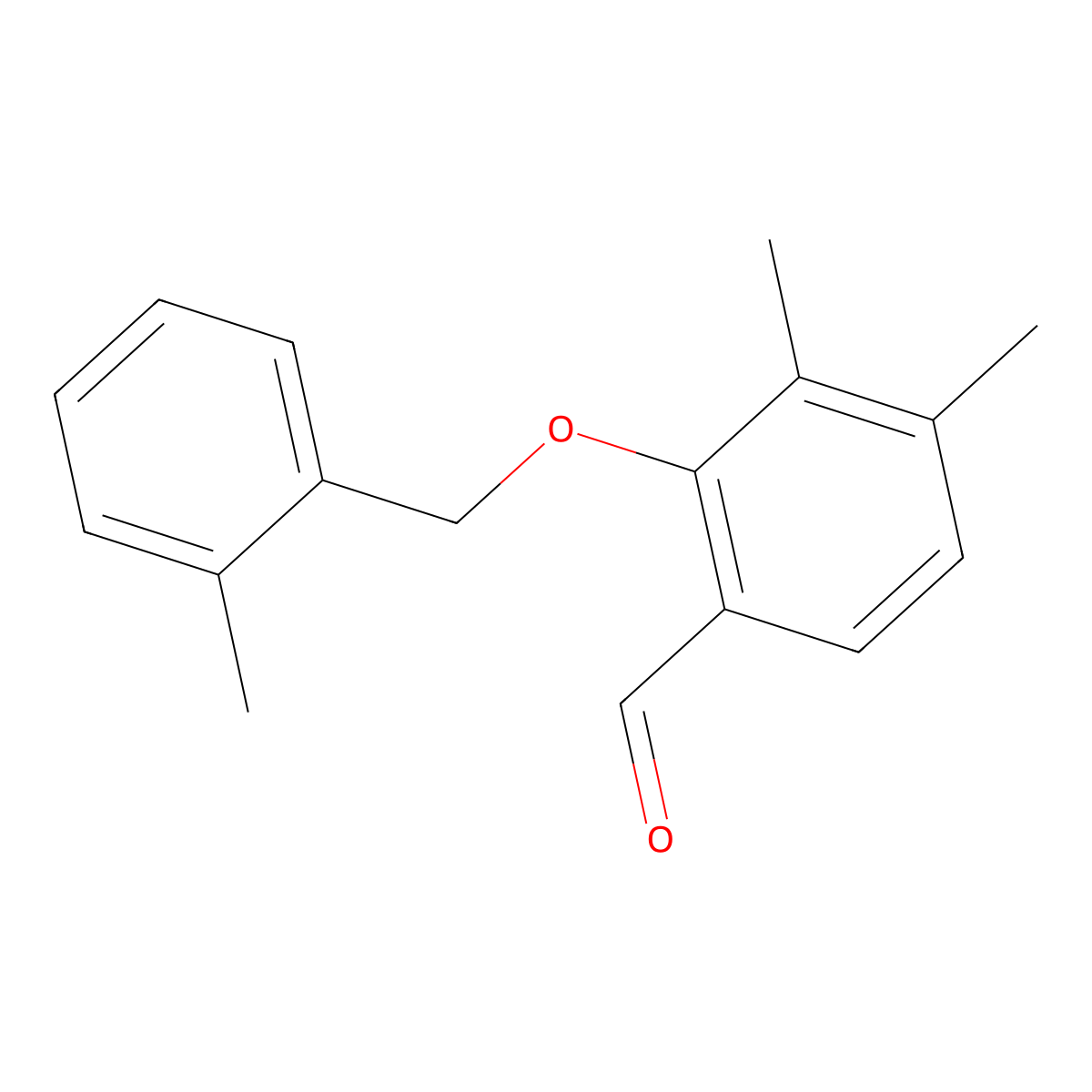 3,4-Dimethyl-2-((2-methylbenzyl)oxy)benzaldehyde molecular structure, CAS 1427027-27-7