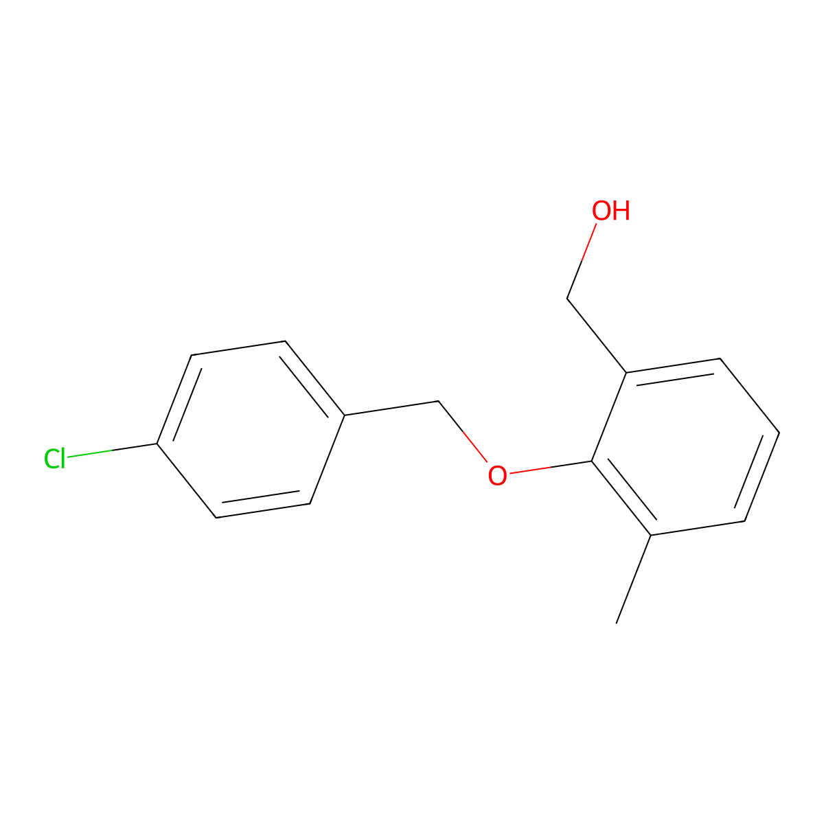 [2-(4-Chloro-benzyloxy)-3-methyl-phenyl]-methanol molecular structure, CAS 1427027-30-2