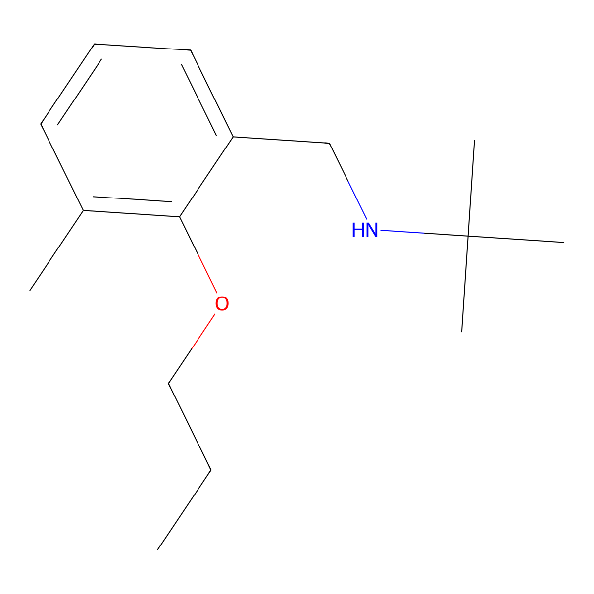 tert-Butyl-(3-methyl-2-propoxy-benzyl)-amine molecular structure, CAS 1427027-53-9