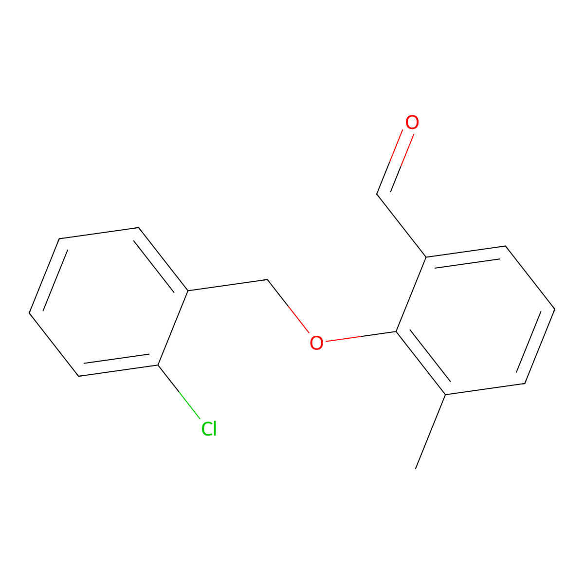 2-((2-Chlorobenzyl)oxy)-3-methylbenzaldehyde molecular structure, CAS 1427027-83-5