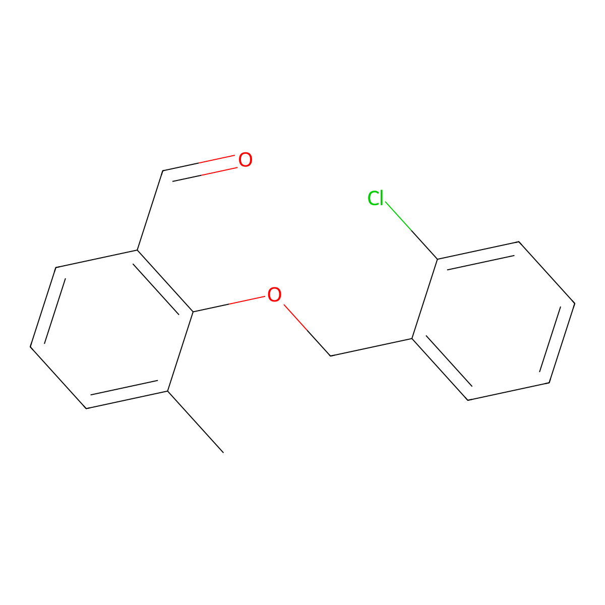 2-((2-Chlorobenzyl)oxy)-3-methylbenzaldehyde molecular structure, CAS 1427027-83-5