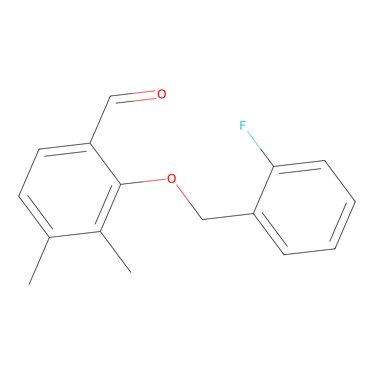 2-((2-Fluorobenzyl)oxy)-3,4-dimethylbenzaldehyde molecular structure, CAS 1427027-85-7