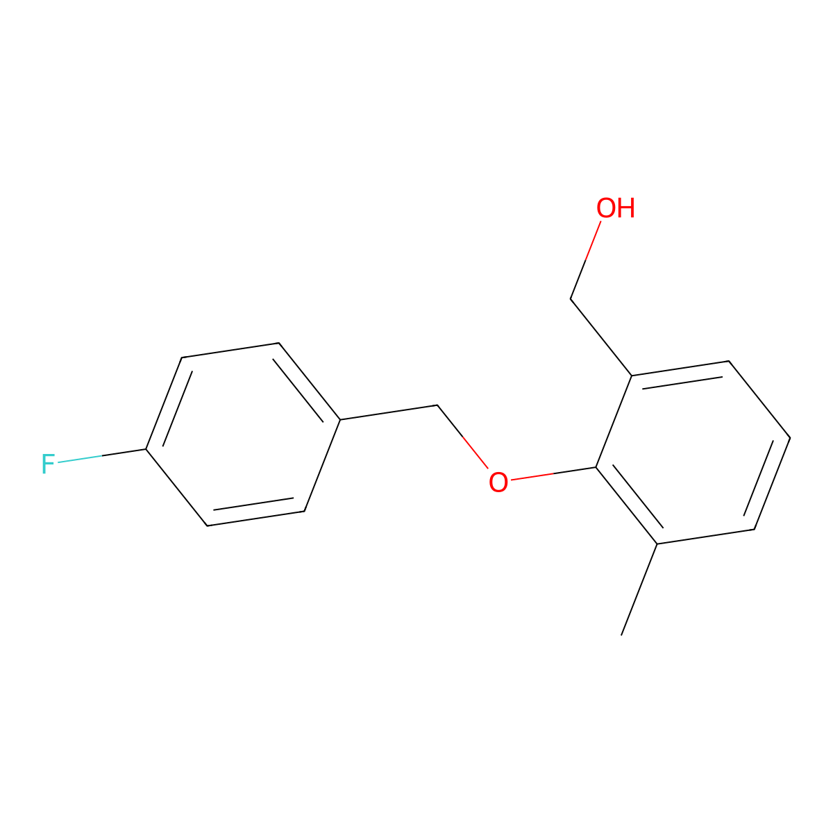 2-[(4-Fluorophenyl)methoxy]-3-methylbenzenemethanol molecular structure, CAS 1427028-07-6