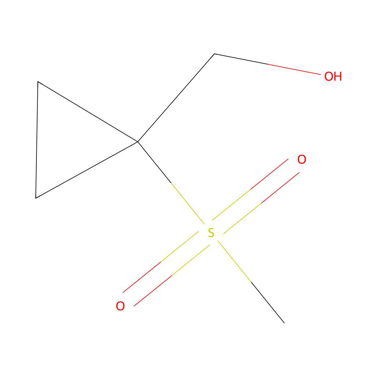 (1-Methanesulfonylcyclopropyl)methanol molecular structure, CAS 1427028-11-2