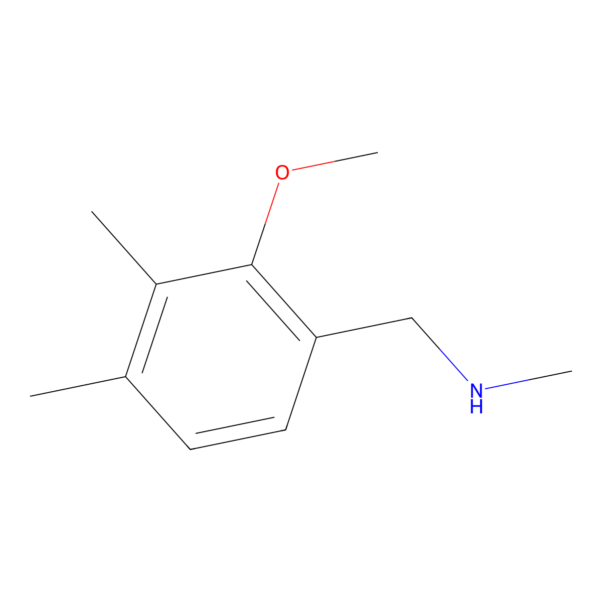 1-(2-Methoxy-3,4-dimethylphenyl)-N-methylmethanamine molecular structure, CAS 1427028-16-7
