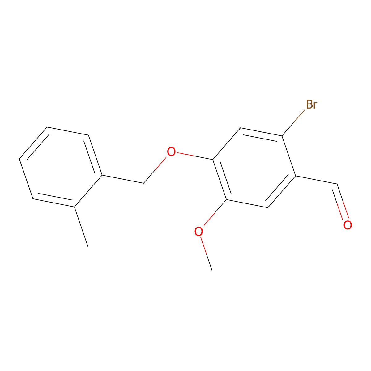 2-Bromo-5-methoxy-4-(2-methyl-benzyloxy)-benzaldehyde molecular structure, CAS 1427028-22-5