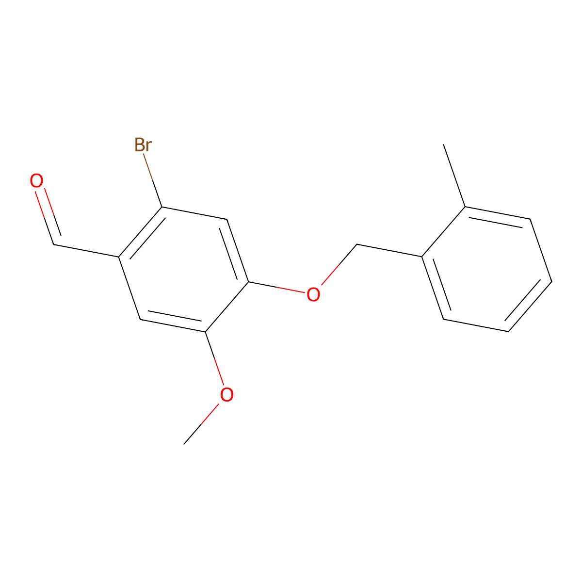 2-Bromo-5-methoxy-4-(2-methyl-benzyloxy)-benzaldehyde molecular structure, CAS 1427028-22-5