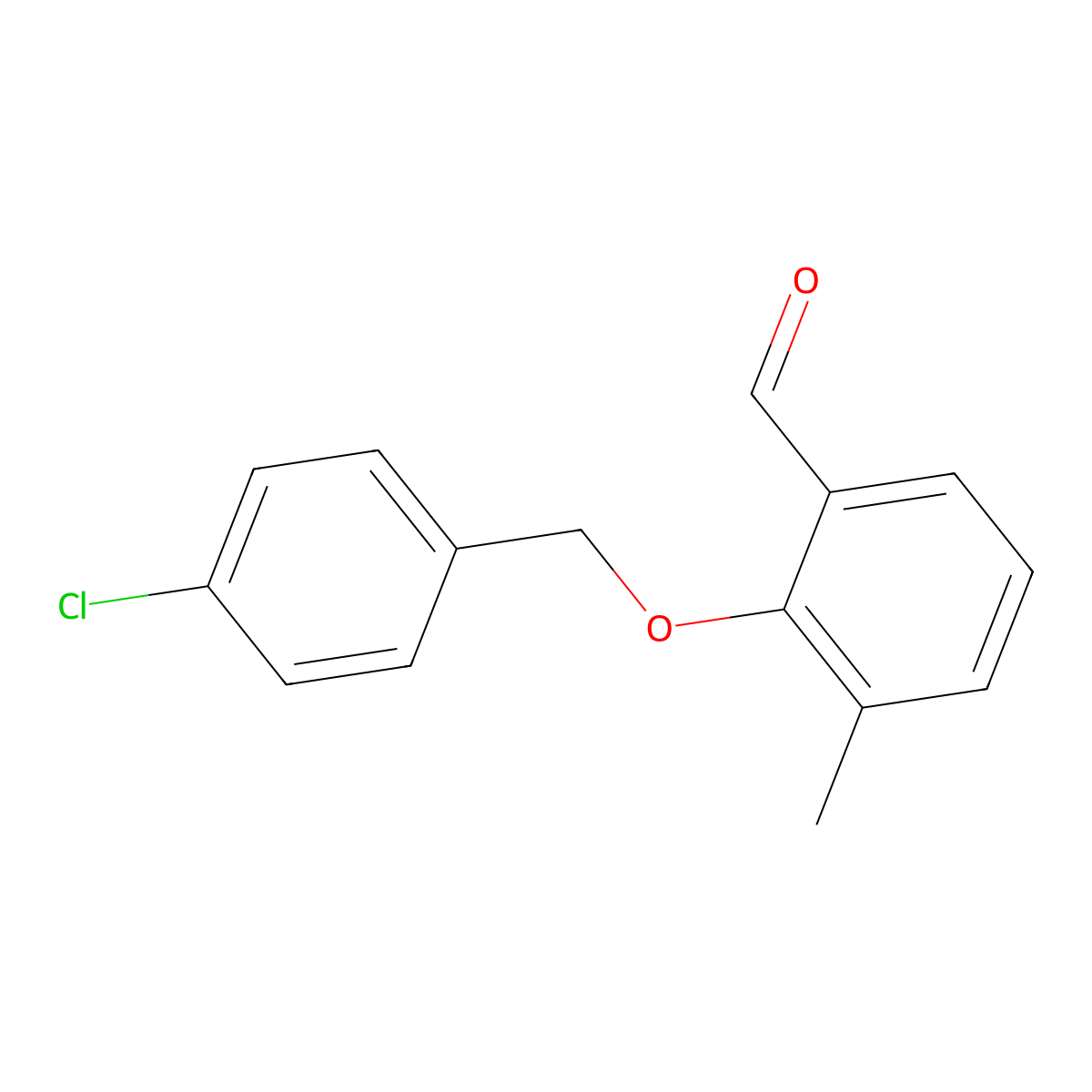 2-((4-Chlorobenzyl)oxy)-3-methylbenzaldehyde molecular structure, CAS 1427028-30-5