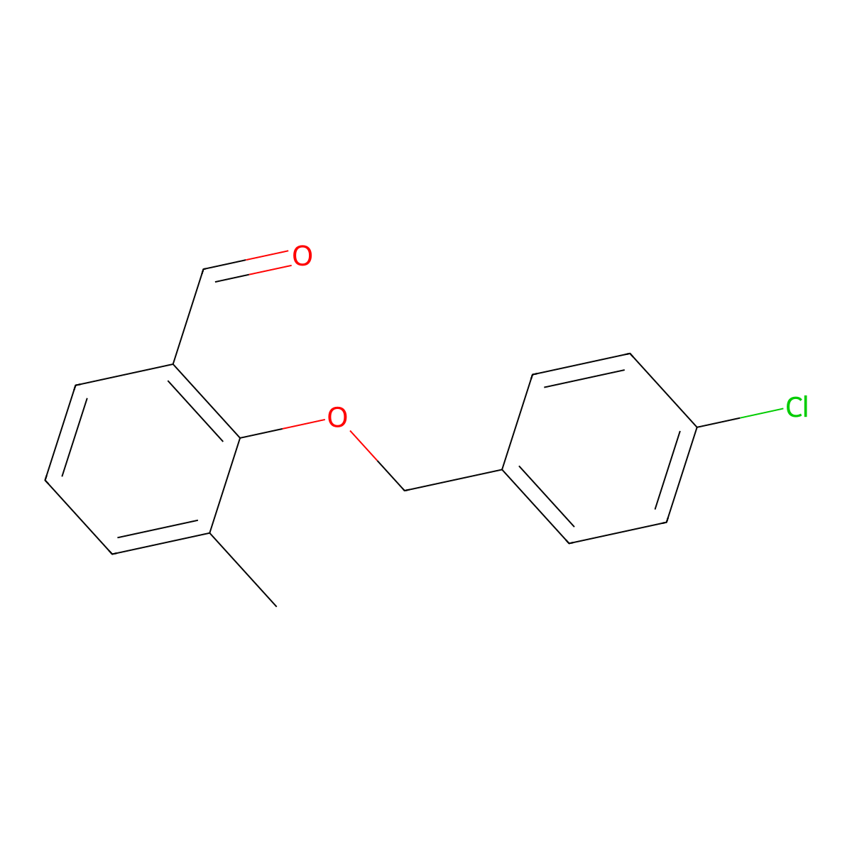 2-((4-Chlorobenzyl)oxy)-3-methylbenzaldehyde molecular structure, CAS 1427028-30-5
