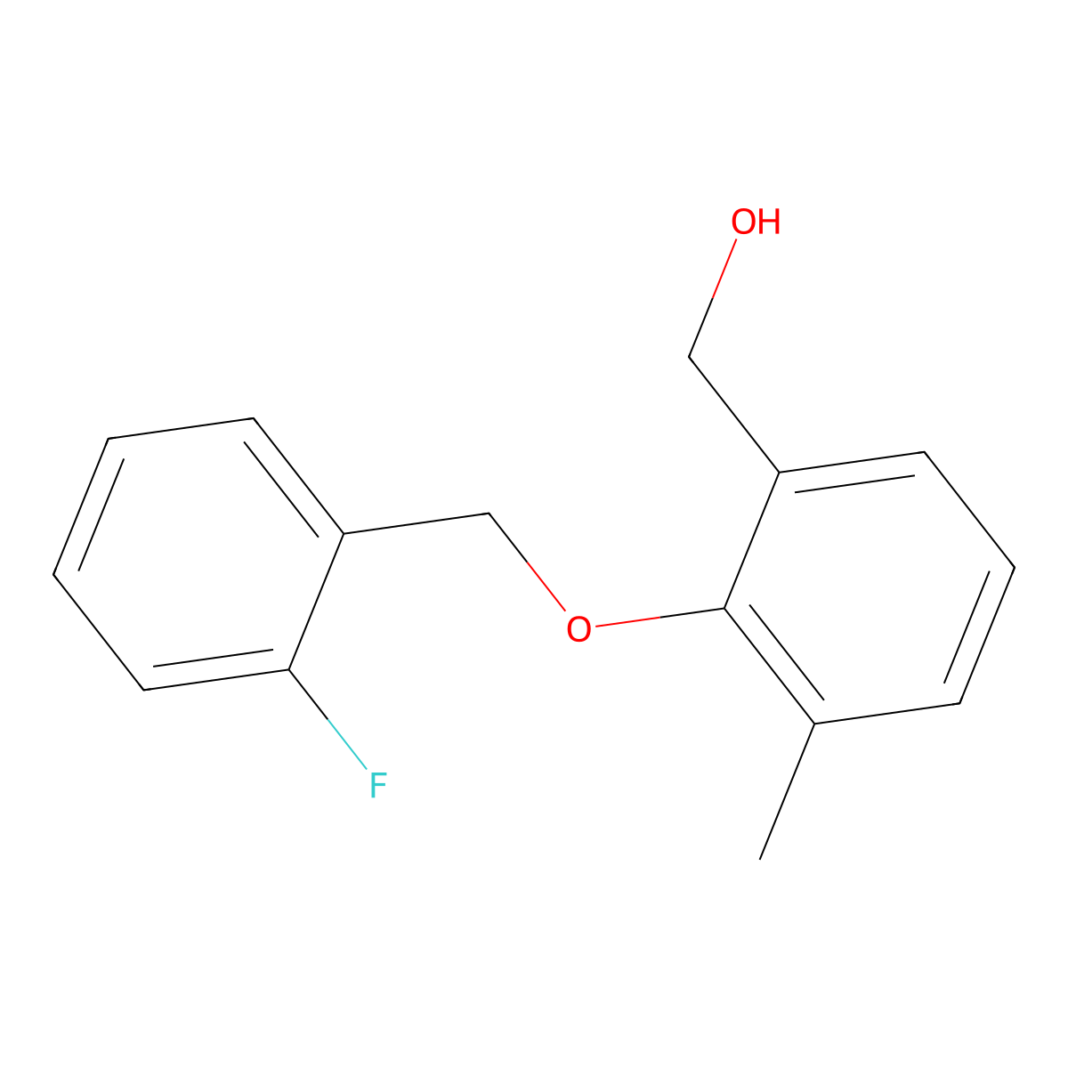 [2-(2-Fluoro-benzyloxy)-3-methyl-phenyl]-methanol molecular structure, CAS 1427028-41-8