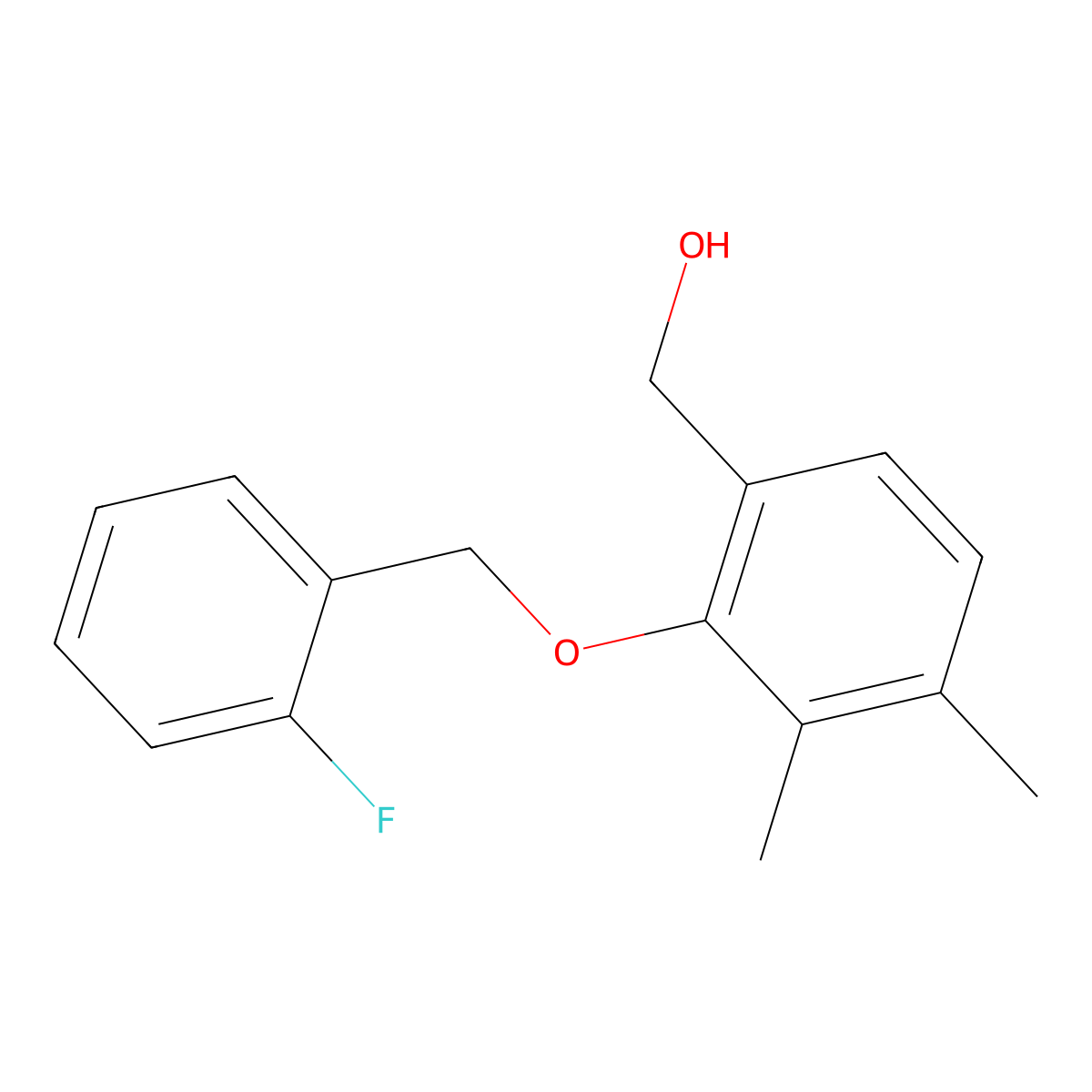 2-[(2-Fluorophenyl)methoxy]-3,4-dimethylbenzenemethanol molecular structure, CAS 1427028-44-1