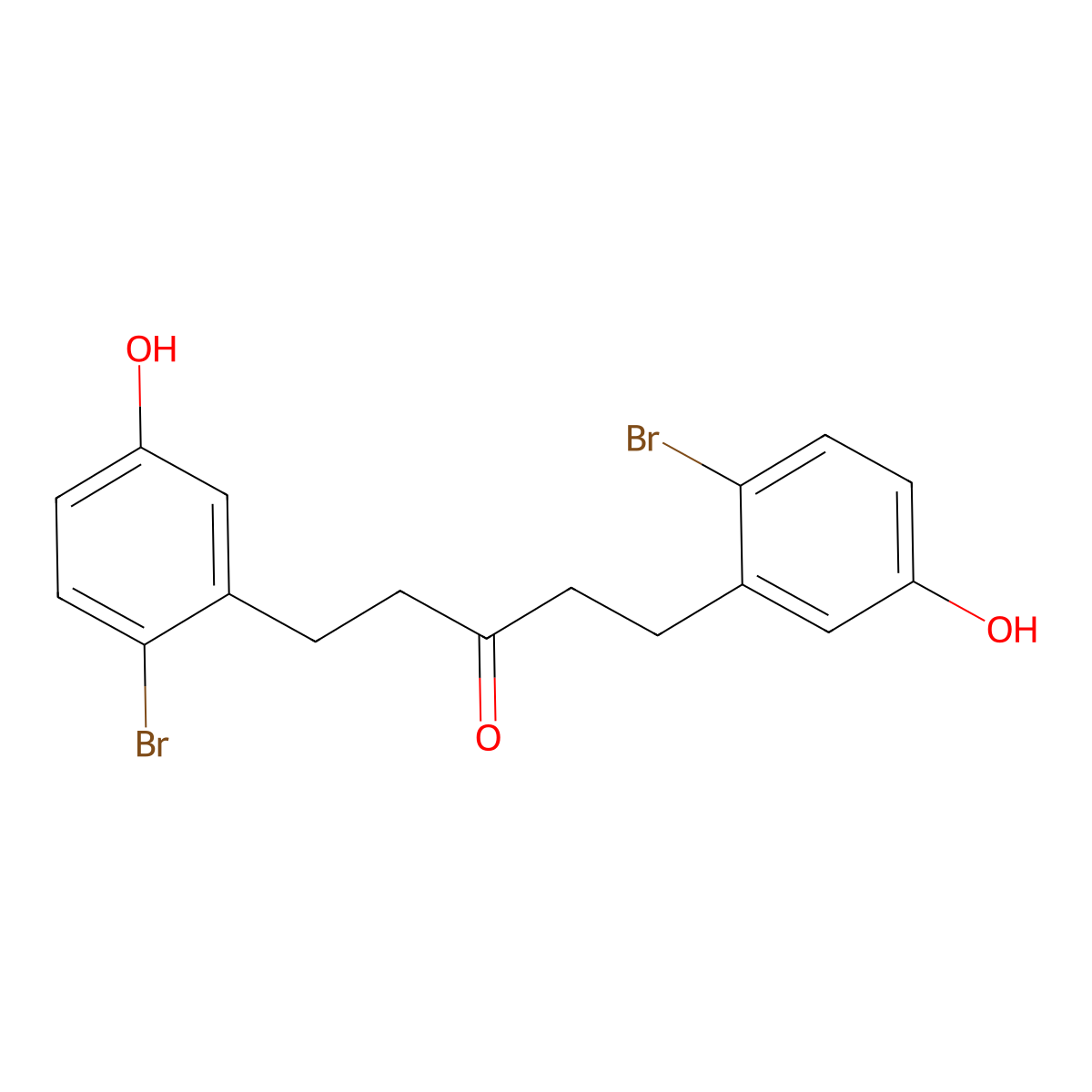1,5-Bis(2-bromo-5-hydroxyphenyl)pentan-3-one molecular structure, CAS 1427054-10-1