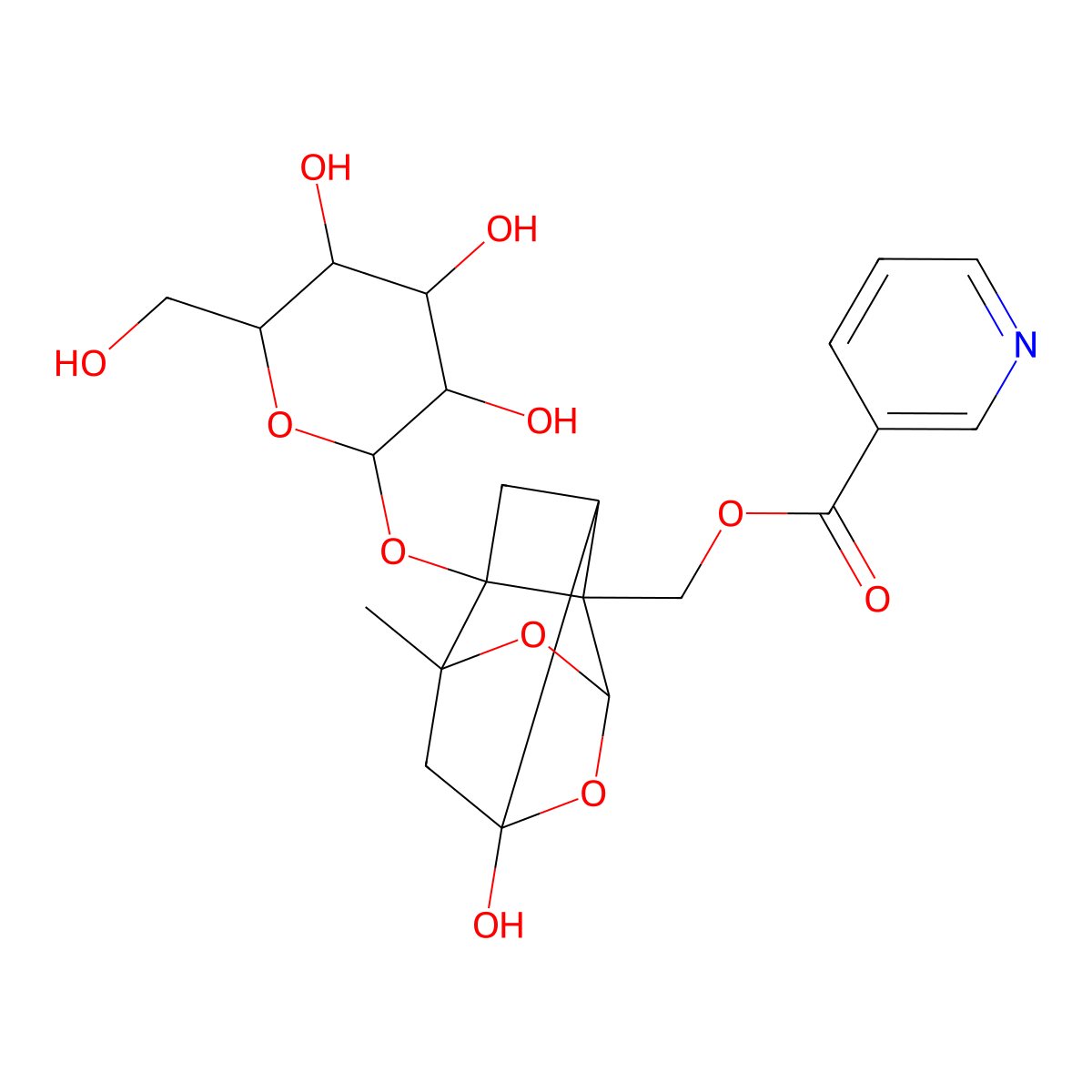 Pyridylpaeoniflorin molecular structure, CAS 1427054-19-0