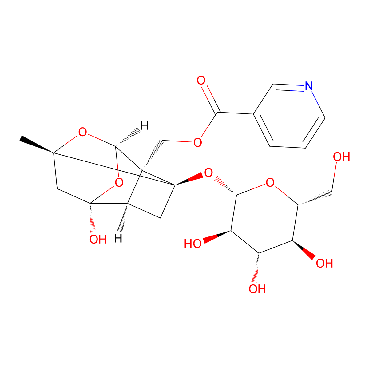 Pyridylpaeoniflorin molecular structure, CAS 1427054-19-0