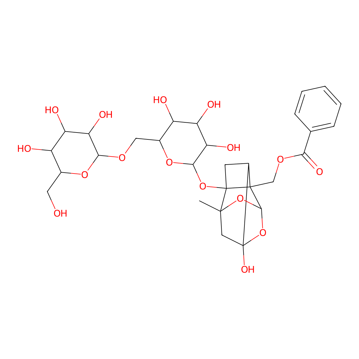 6'-O-Glucopyranosylpaeoniflorin molecular structure, CAS 1427054-21-4