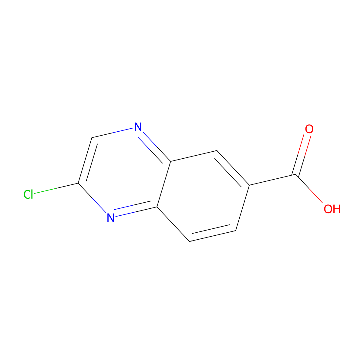 2-Chloroquinoxaline-6-carboxylic acid molecular structure, CAS 1427067-33-1
