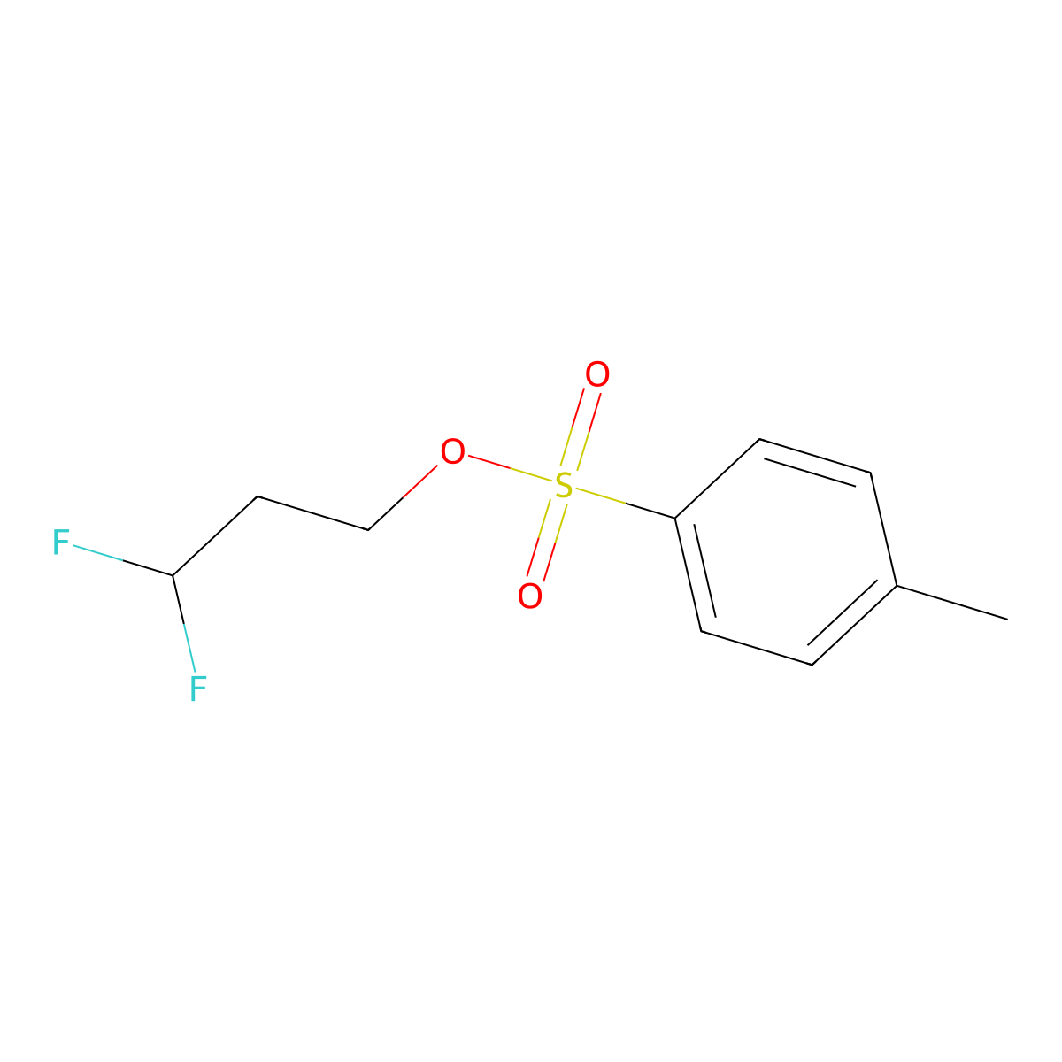 3,3-Difluoropropyl 4-methylbenzenesulfonate molecular structure, CAS 1427079-06-8