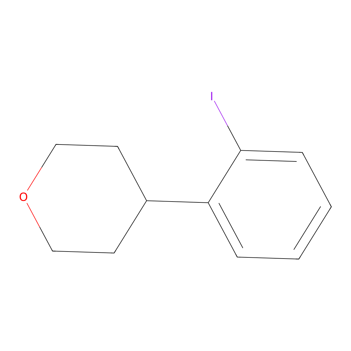 2-(4-Tetrahydropyranyl)iodobenzene molecular structure, CAS 1427079-62-6