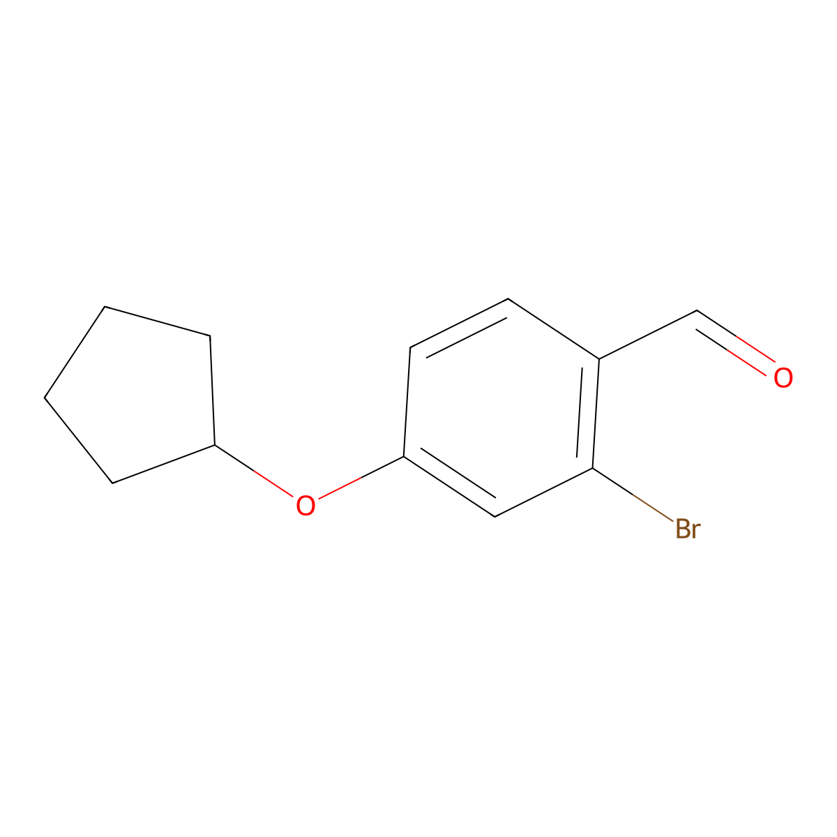 2-Bromo-4-(cyclopentyloxy)benzaldehyde molecular structure, CAS 1427080-22-5