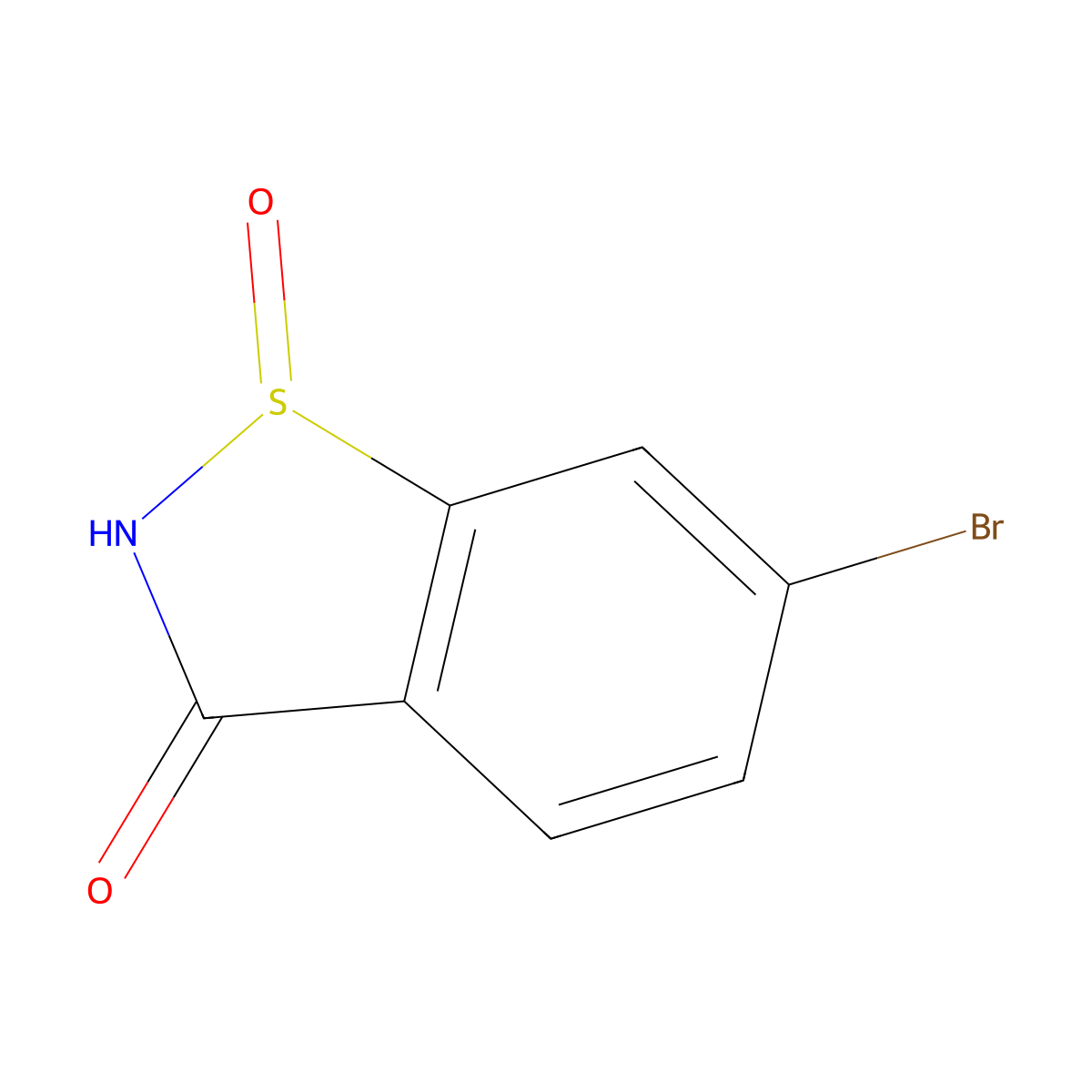 6-Bromobenzo[d]isothiazol-3(2H)-one 1-oxide molecular structure, CAS 1427080-37-2