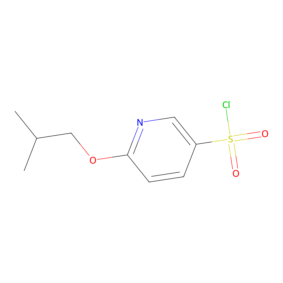 6-(2-Methylpropoxy)pyridine-3-sulfonyl chloride molecular structure, CAS 1427080-49-6