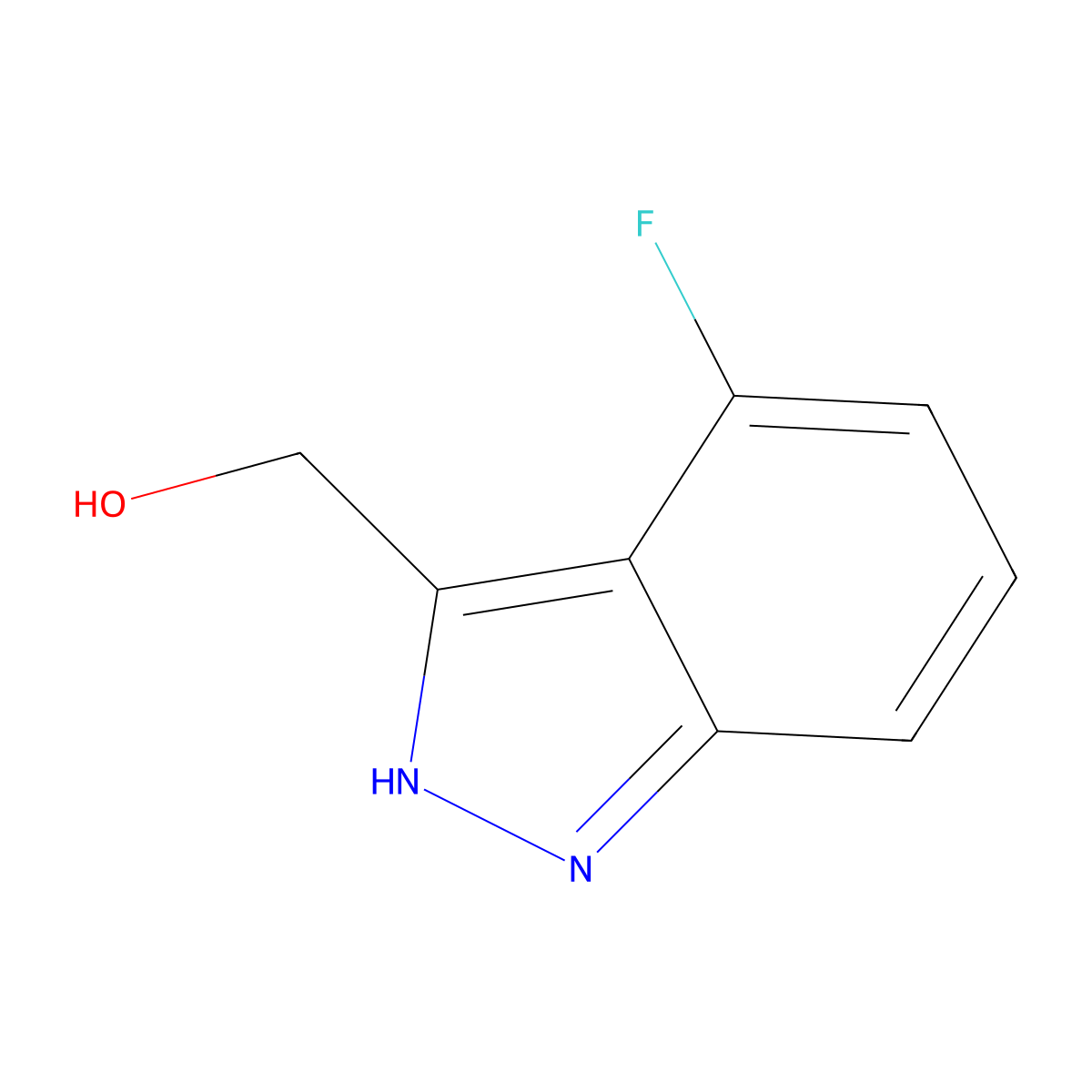 (4-Fluoro-1H-indazol-3-yl)methanol molecular structure, CAS 1427080-65-6