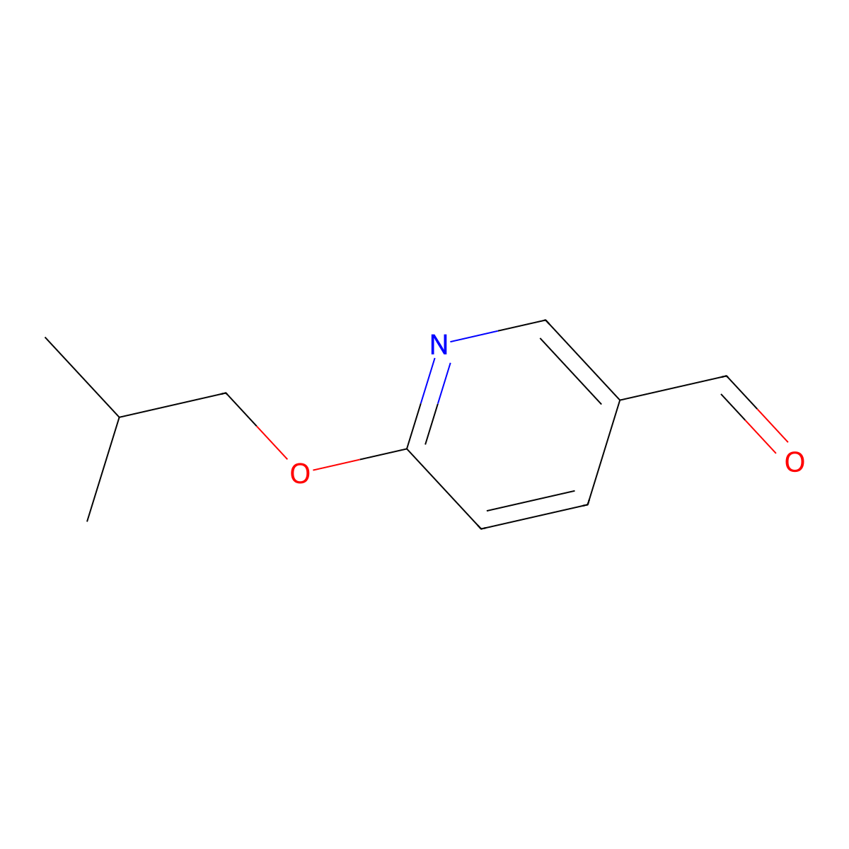 6-Isobutoxynicotinaldehyde molecular structure, CAS 1427081-01-3