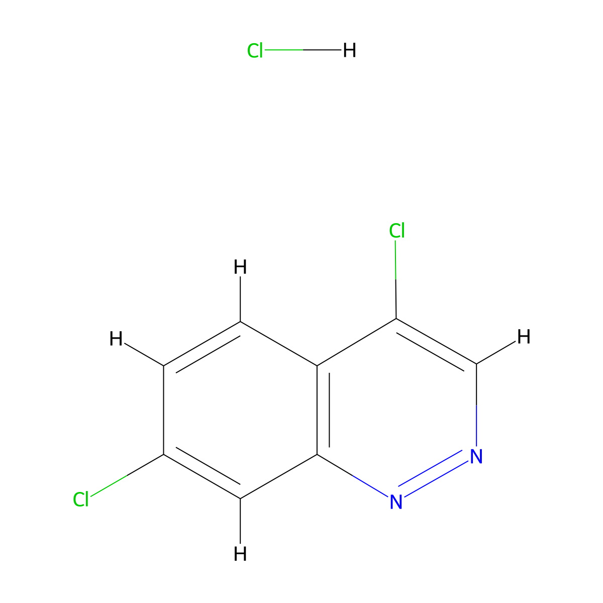 4,7-Dichlorocinnoline hydrochloride molecular structure, CAS 1427081-03-5