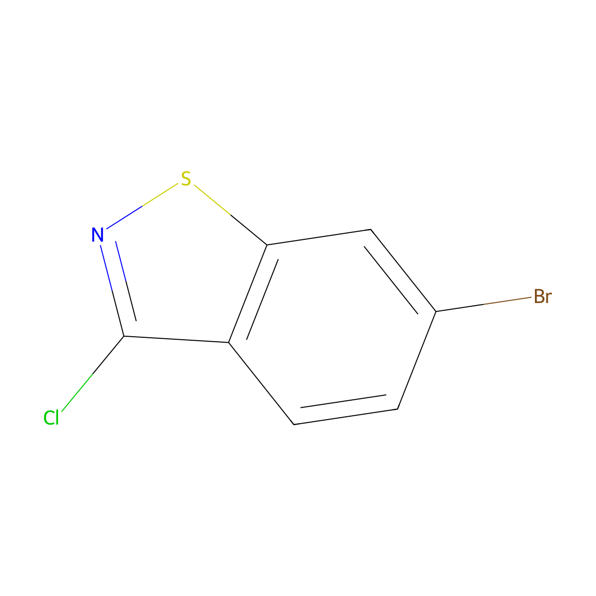 6-Bromo-3-chloro-1,2-benzothiazole molecular structure, CAS 1427081-05-7