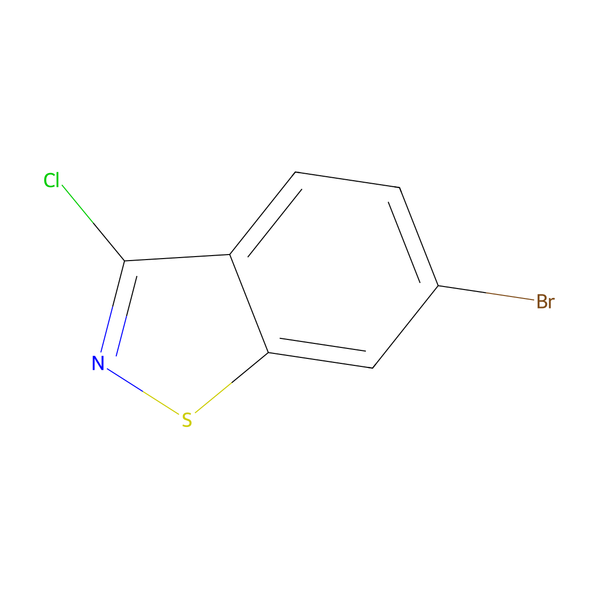 6-Bromo-3-chloro-1,2-benzothiazole molecular structure, CAS 1427081-05-7